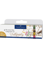 Tuschestift PITT® Artist Pen Calligraphie 4er Etui Erdtöne