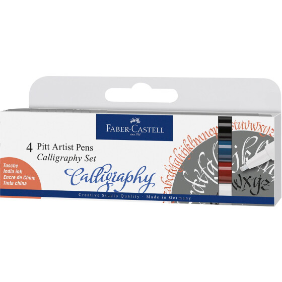 Tuschestift PITT® Artist Pen Calligraphie 4er Etui Essential