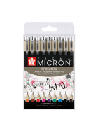 Pigmentliner Pigma Micron 0,45 mm - 9er Set farblich sortiert