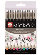 Pigmentliner Pigma Micron 0,45 mm - 9er Set farblich sortiert