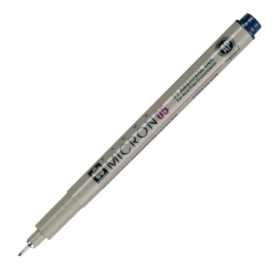Pigmentliner Pigma Micron 0,45 mm -  blau-schwarz