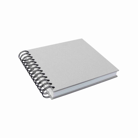 Spiralskizzenbuch 21 x 21 cm - 55 Blatt, 130g/qm, Graukarton