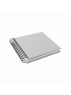 Spiralskizzenbuch 21 x 21 cm - 55 Blatt, 130g/qm, Graukarton
