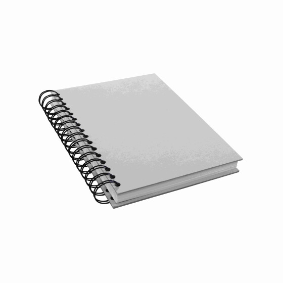 Spiralskizzenbuch A5 - 55 Blatt, 130g/qm, Graukarton