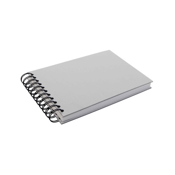 Spiralskizzenbuch A5 quer quer - 55 Blatt, 130g/qm, Graukarton