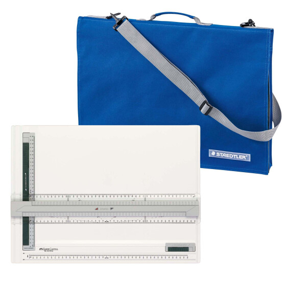 Faber Castell Zeichenplatte TK-System A3 mit Schnellzeichenkopf und Tasche