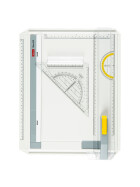 Zeichenplatte Aristo GeoBoard A4 mit Aristo Schutzttasche A4 und Schnellzeichendreieck