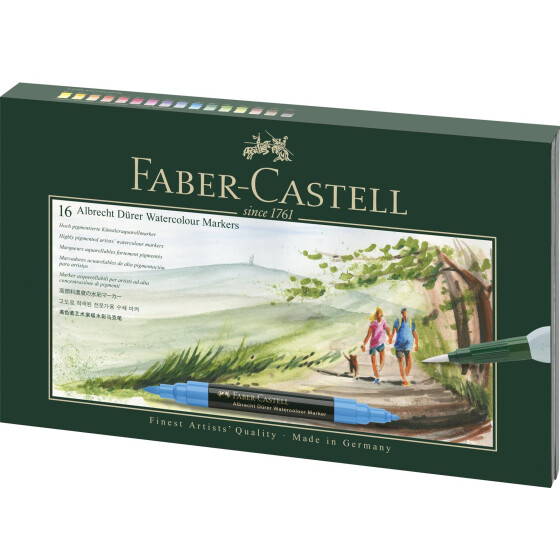 Aquarellmarker Albrecht Dürer 16er Etui mit Wassertankpinsel