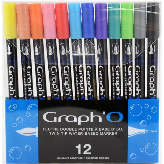 GRAPHO Pinselmarker 12er Set
