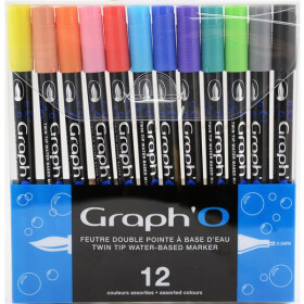 GRAPHO Pinselmarker 12er Set