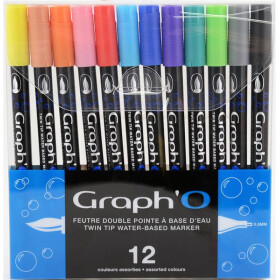 GRAPHO Pinselmarker 12er Set