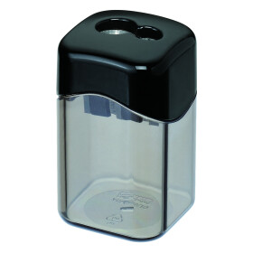 Spitzer eckig Magnesium doppelt Dosenspitzer schwarz/rauch