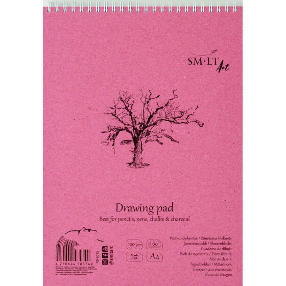 Spiralblock Authentic DIN A4 - hochweißes Papier, matt, 60 Blatt 120 g/qm