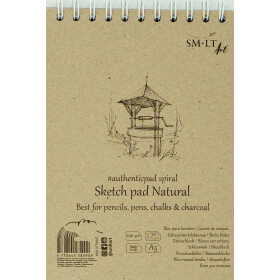 Spiralblock Authentic DIN A5 - leicht graues RCP Papier, 70 Blatt 100 g/qm