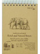 Spiralblock Skizze braunes 100% RCP Authentic A5 - 80 Blatt, 135 g/qm, matt