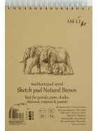 Spiralblock Skizze braunes 100% RCP Authentic A4 - 80 Blatt, 135 g/qm, matt