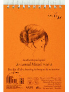 Spiralblock Authentic DIN A5 - Mixed Media Papier, 40 Blatt, 200 g/qm