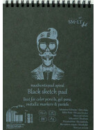 Spiralblock Authentic DIN A5 - schwarzes Papier, 20 Blatt, 165 g/qm