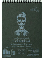 Spiralblock Authentic DIN A5 - schwarzes Papier, 20 Blatt, 165 g/qm