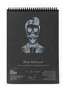 Spiralskizzenblock Authentic - schwarzes Papier, DINA5, 20 Blatt, 165 g/qm