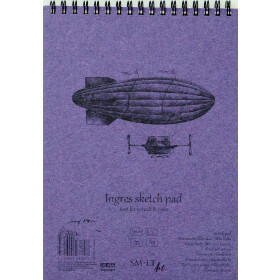 Spiralblock Authentic DIN A5 - Ingres Papier, 25 Blatt,...