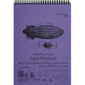Spiralblock Authentic DIN A4 - Ingres Papier, 30 Blatt,...