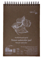 Spiralblock Aquarell braun, rau Authentic A5 - 20 Blatt, 280 g/qm
