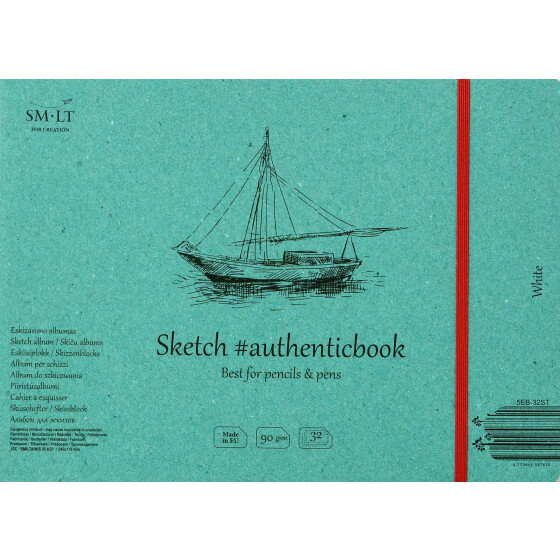 Skizzenheft Authentic 17x24 cm, weißes Papier, 32 Blatt, 90 g/qm