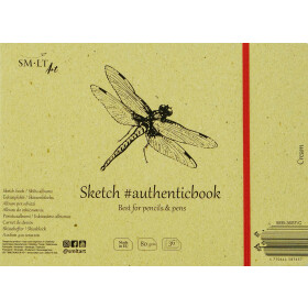 Skizzenheft Authentic 17x24 cm, creme Papier, 36 Blatt,...