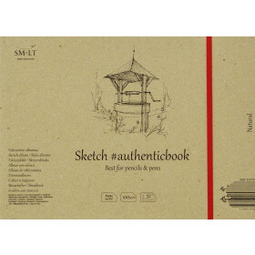 Skizzenheft Authentic 17x24 cm, natur RCP Papier, 32 Blatt, 100 g/qm