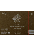 Skizzenheft Authentic 17x24 cm - braunes Aquarell Papier, 12 Blatt, 280 g/qm