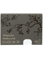 Aquarellkarten A6, 300 g/qm, 100% Baumwolle, matt - 24er Kartonschachtel