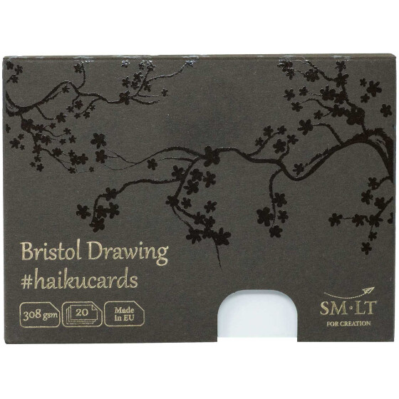 Bristolkarten A6, 308 g/qm, extraweiß - 20er Kartonschachtel #haikucards