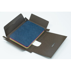 Postkarte A6, 630 g/qm, 5 farbiger Mix - 11er Kartonschachtel #haikucards, raue Oberfläche, blauer Engel