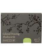 Postkarte A6, 630 g/qm, 5 farbiger Mix - 11er Kartonschachtel #haikucards, raue Oberfläche, blauer Engel
