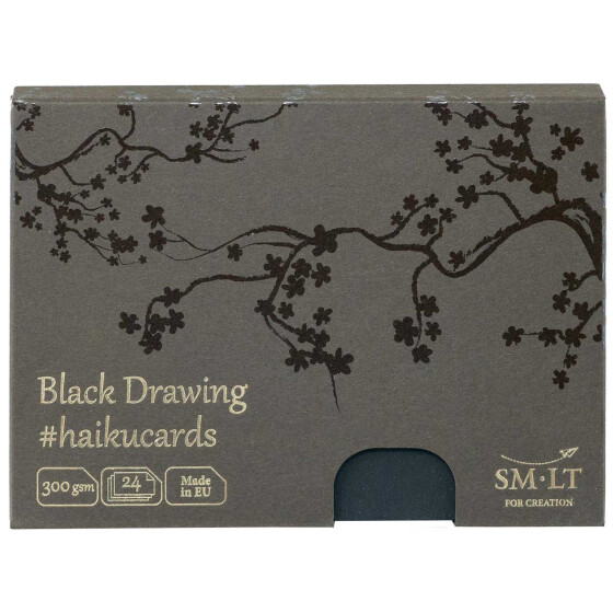 Kartonkarten schwarz A6, 300 g/qm - 24er Kartonschachtel