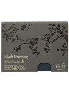 Aquarellkarten A6 300 g/qm, matt,  100% Cotton, schwarz - 24er Kartonschachtel #haikucards