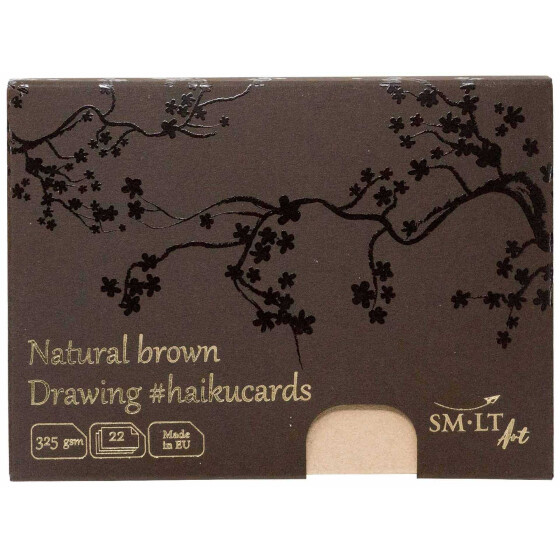 Postkarte braun A6 - 325g/qm, 22er Kartonschachtel #haikucards, blauer Engel
