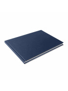 Skizzenbuch A4 quer Ganzefalin - 112 Seiten, 100g/qm blau