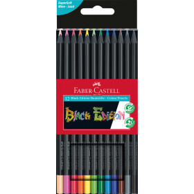 Buntstift Black Edition Super Soft Mine - 12er Kartonetui