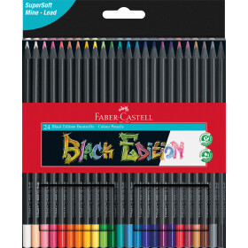 Buntstift Black Edition Super Soft Mine - 24er Kartonetui