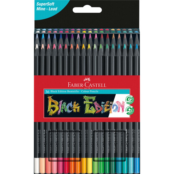 Buntstift Black Edition Super Soft Mine - 36er Kartonetui