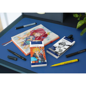Tuschestift PITT® Artist Pen Manga 6er Etui Mangaka schwarz