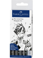 Tuschestift PITT® Artist Pen Manga 6er Etui Mangaka schwarz