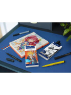 Tuschestift PITT® Artist Pen Manga 6er Etui Mangaka schwarz