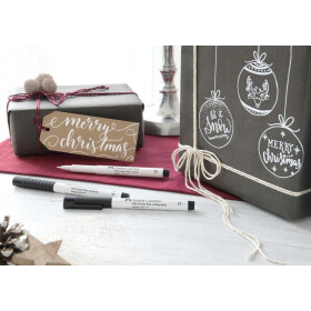 Tuschestift PITT® Artist Pen, schwarz und weiß, 4er Etui