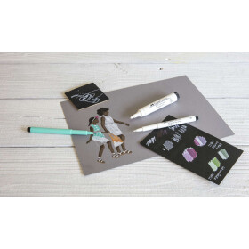 Tuschestift PITT® Artist Pen, schwarz und weiß, 4er Etui