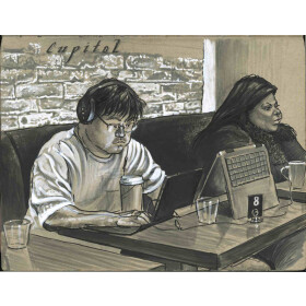 Tuschestift PITT® Artist Pen, schwarz und weiß, 4er Etui