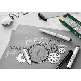 Tuschestift PITT® Artist Pen, schwarz und weiß, 4er Etui