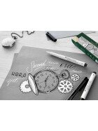 Tuschestift PITT® Artist Pen, schwarz und weiß, 4er Etui